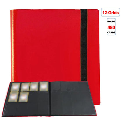 Trading Card Binder - 160/360/480 Capacity Side-Loading PP Card Holder Album for Gaming Cards