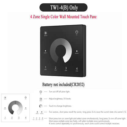 CENFAYA ZigBee & RF 2CH LED Controller - Smart DC 12V/24V Dimmer for CCT LED Strips with Remote Control