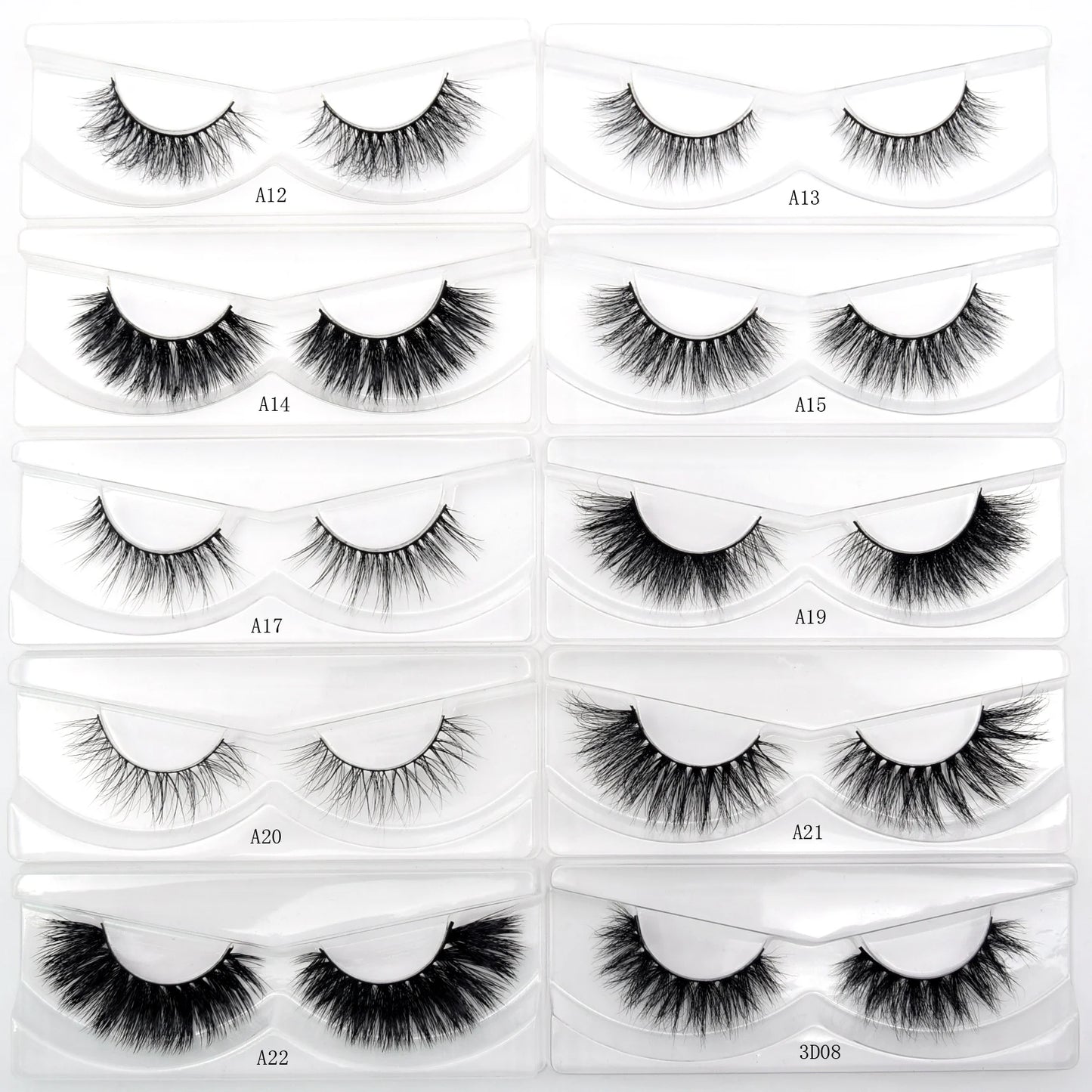 Visofree 3D Mink Eyelashes – 30/40/100 Pairs Handmade Full Strip Lashes with Tray, Cruelty-Free False Lashes for Makeup