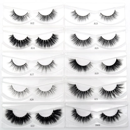 Visofree 3D Mink Eyelashes – 30/40/100 Pairs Handmade Full Strip Lashes with Tray, Cruelty-Free False Lashes for Makeup