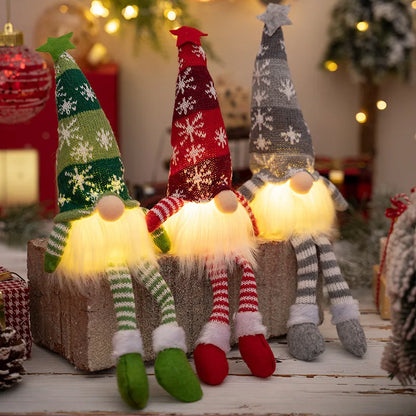 20/30cm LED Faceless Elf Gnome Doll — Christmas & New Year Light-Up Decoration for Home, Kids Gift 2025