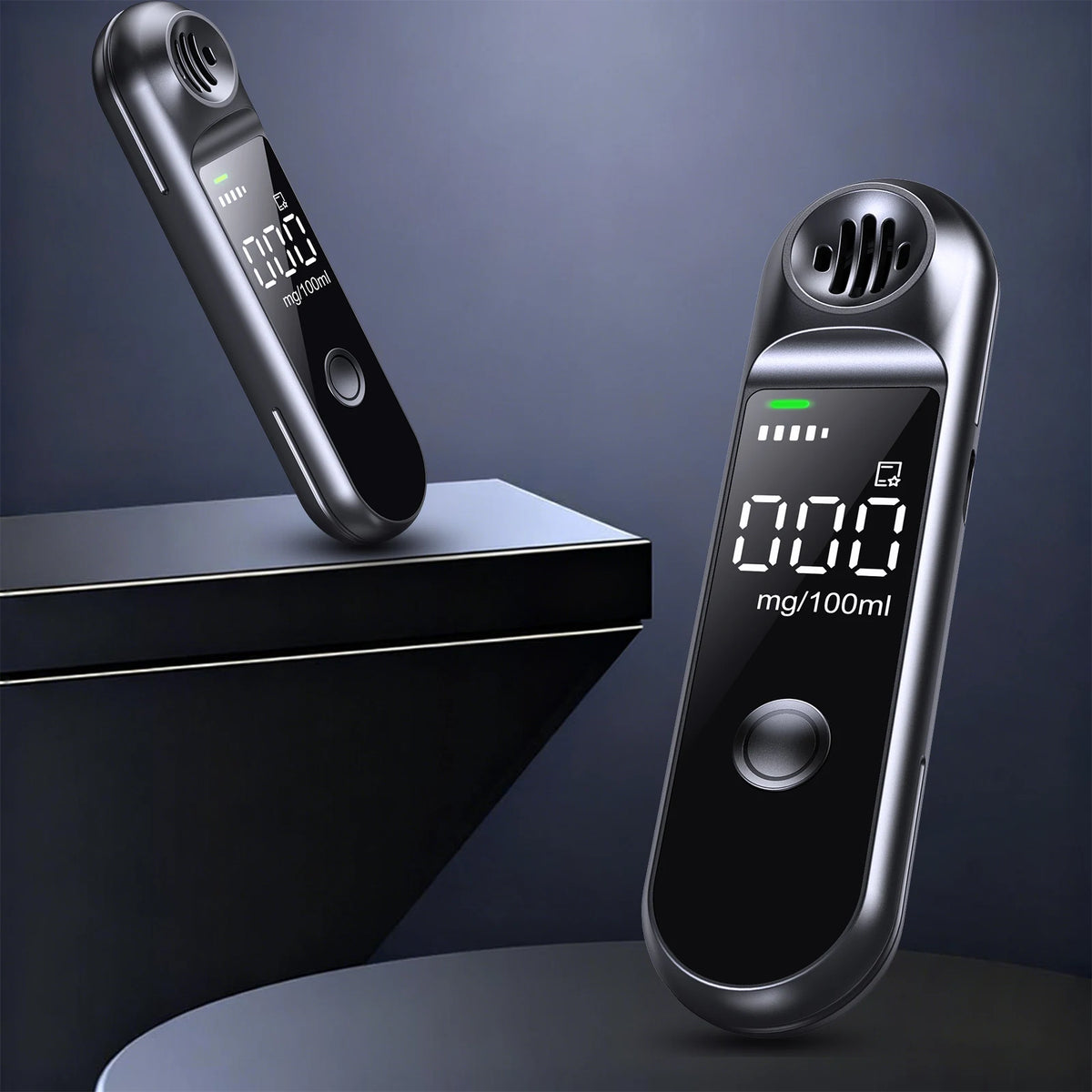 Portable Digital Breathalyzer – Rechargeable Personal Alcohol Detection Tester with Compact Design