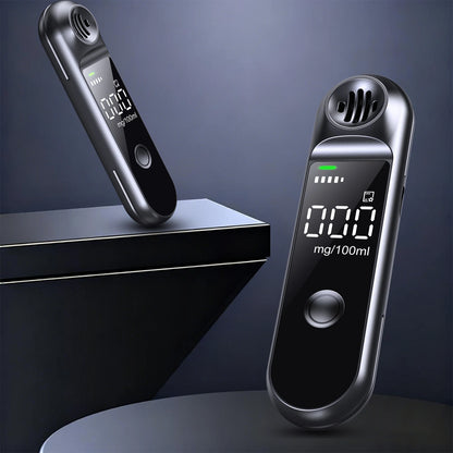 Portable Digital Breathalyzer – Rechargeable Personal Alcohol Detection Tester with Compact Design