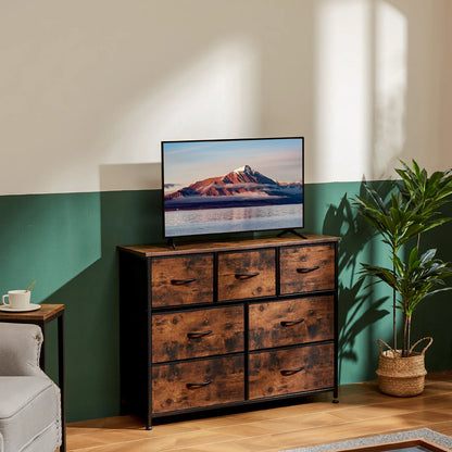 Bedroom Dresser with 7 Fabric Drawers – Organizer Storage Closet & Clothes Display Cabinet for Living Room
