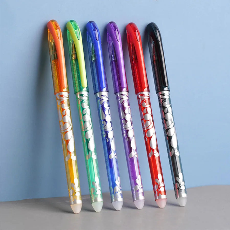 36-Piece Erasable Gel Pen Set - 6-Color Washable Ink Writing Pens for School, Office & Everyday Stationery