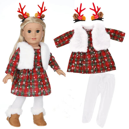 18-Inch Girl Doll Winter Coat — 43cm Baby Doll Jacket Outfit for Dressing