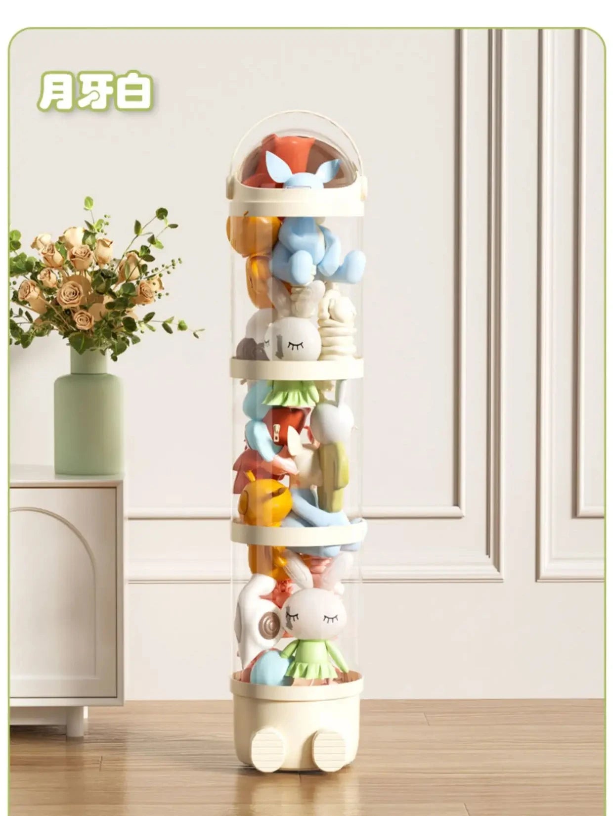 Transparent Doll Storage Box - Plush Toy Organizer Tube & Stuffed Toy Storage Barrel for Children