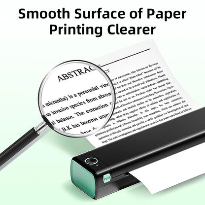 A4 Thermal Printing Paper - 200 Sheets Portable Printer Paper Roll-Free Foldable Paper 210x298mm