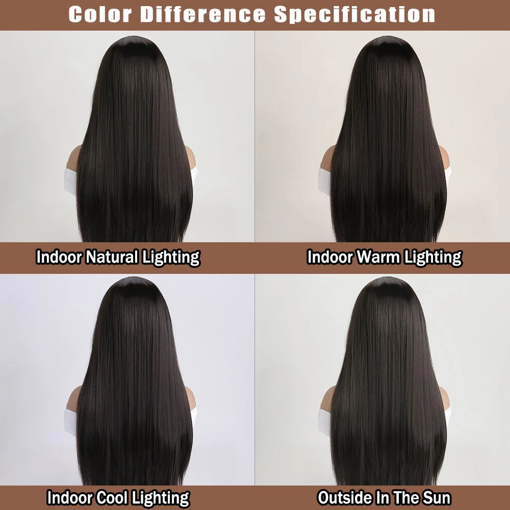 26" Long Straight Synthetic Wig for Women – Colorful Fashion Wig for Daily Wear, Halloween Costume, Party & Cosplay