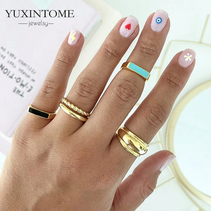 24K Gold-Plated & Silver Enamel Ring – Slim Round Women's Luxury Zircon CZ Ring in Green, Purple, Pink for Wedding & Anniversary