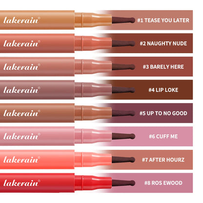 Waterproof Lip Liner Stain - Long-Lasting Transfer-Proof & Smudge-Resistant Lip Color, 8 Shades