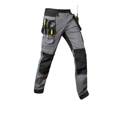 Men’s Multi-Pocket Cargo Work Pants with Knee Pads – Durable Wear-Resistant Tactical Trousers for Outdoor Workwear and Construction Use