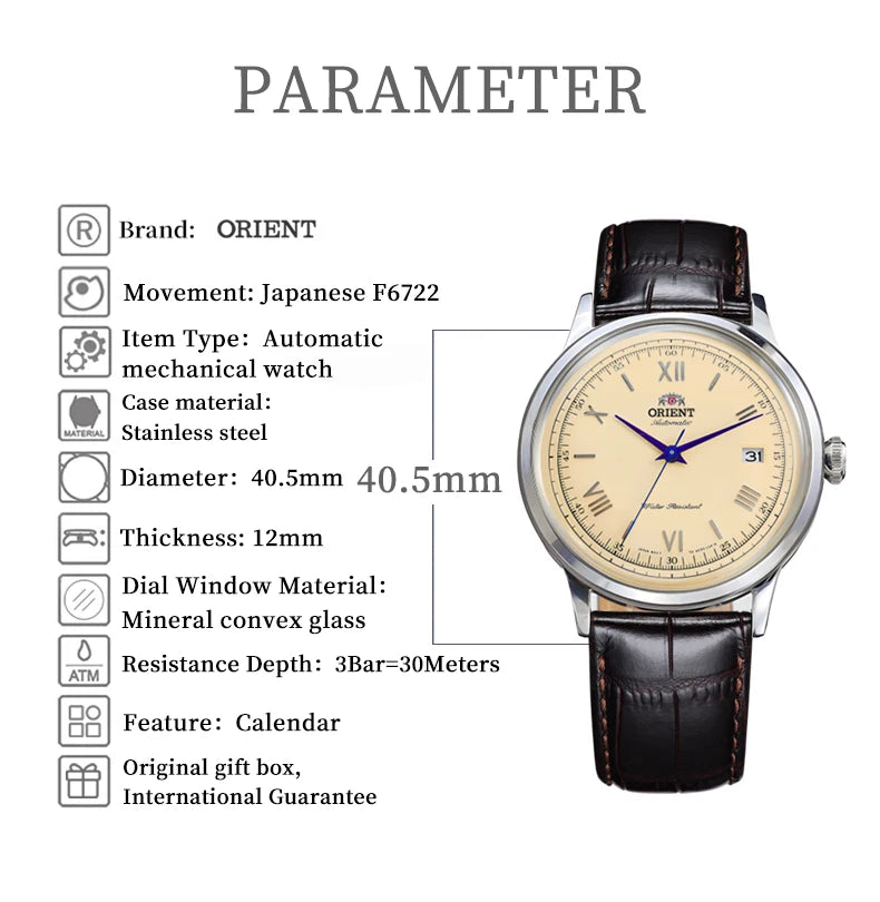 Orient Men’s Automatic Mechanical Watch — Original Waterproof Fashion Retro Timepiece