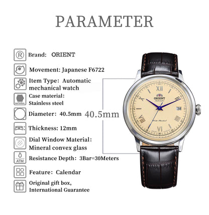 Orient Men’s Automatic Mechanical Watch — Original Waterproof Fashion Retro Timepiece