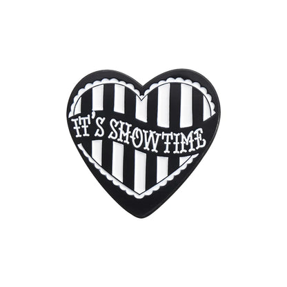 Pink Heart Brain Ghost Enamel Brooch – Gothic Retro Radio & TV Badge, Funny Punk Lapel Pin Jewelry Gift