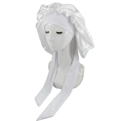 Unisex Satin Sleeping Hat - Solid Color Night Sleep Cap, Hair Care Bonnet, Nightcap for Women and  Men, Shower Turban