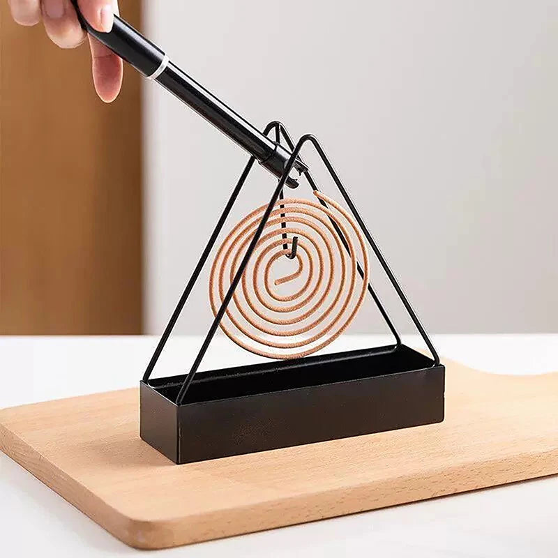 Iron Mosquito Coil Holder: Modern Incense Burner Frame for Household Bedroom Patio - Repellent Incense Rack