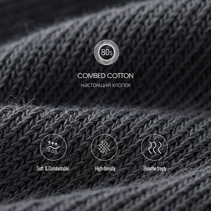 HSS Men’s 100% Cotton No Show Socks – Summer Thin Breathable Boat Socks, Black Short Socks Size 39-44 for Students