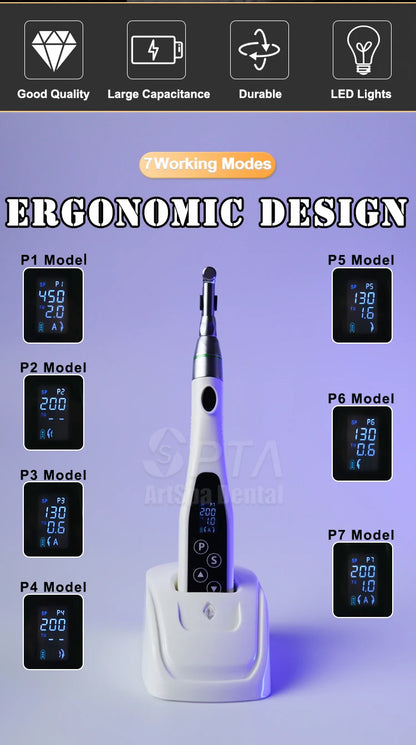 SPTA Cordless Dental Endo Motor – LED 16:1 Contra Angle with Reduction Head for Low-Speed Endodontic Treatment