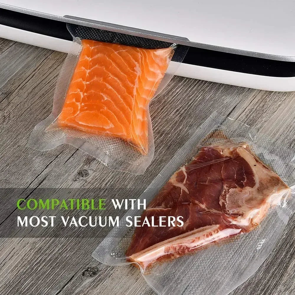 50pcs BPA-Free Reusable Vacuum Sealer Bags - Food Preservation Plastic Sealing Bags for Household Use