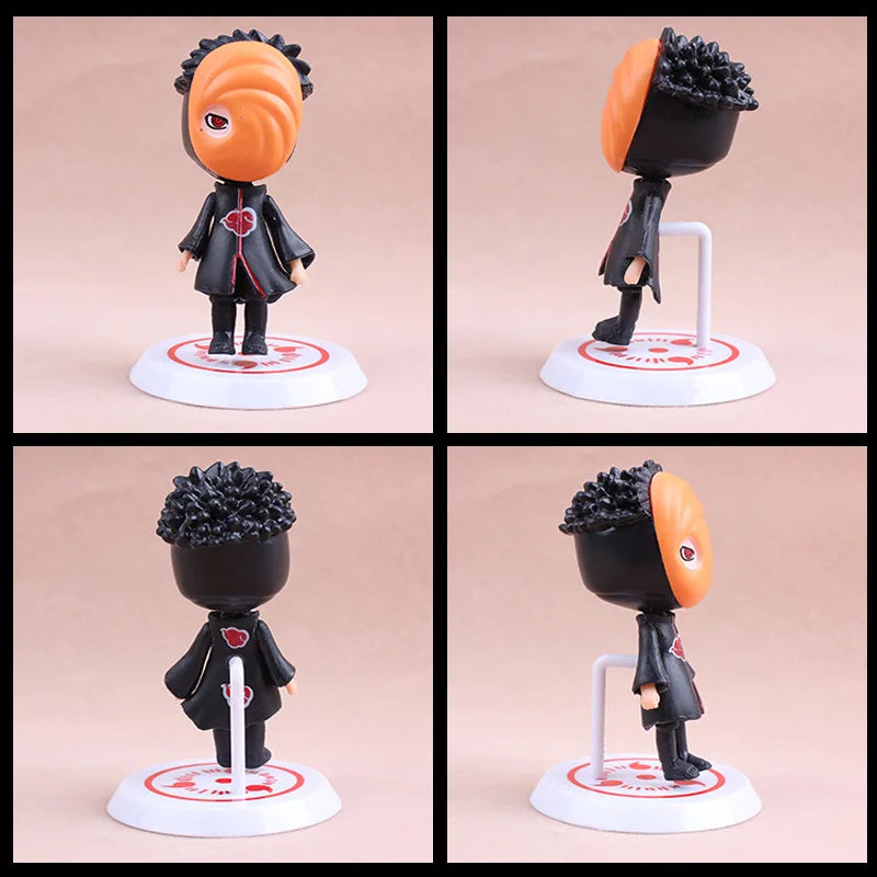 6pcs Naruto Mini Figures Set – Sasuke, Gaara, Uchiha Madara 7-8cm Anime Collectible Figurines with Base