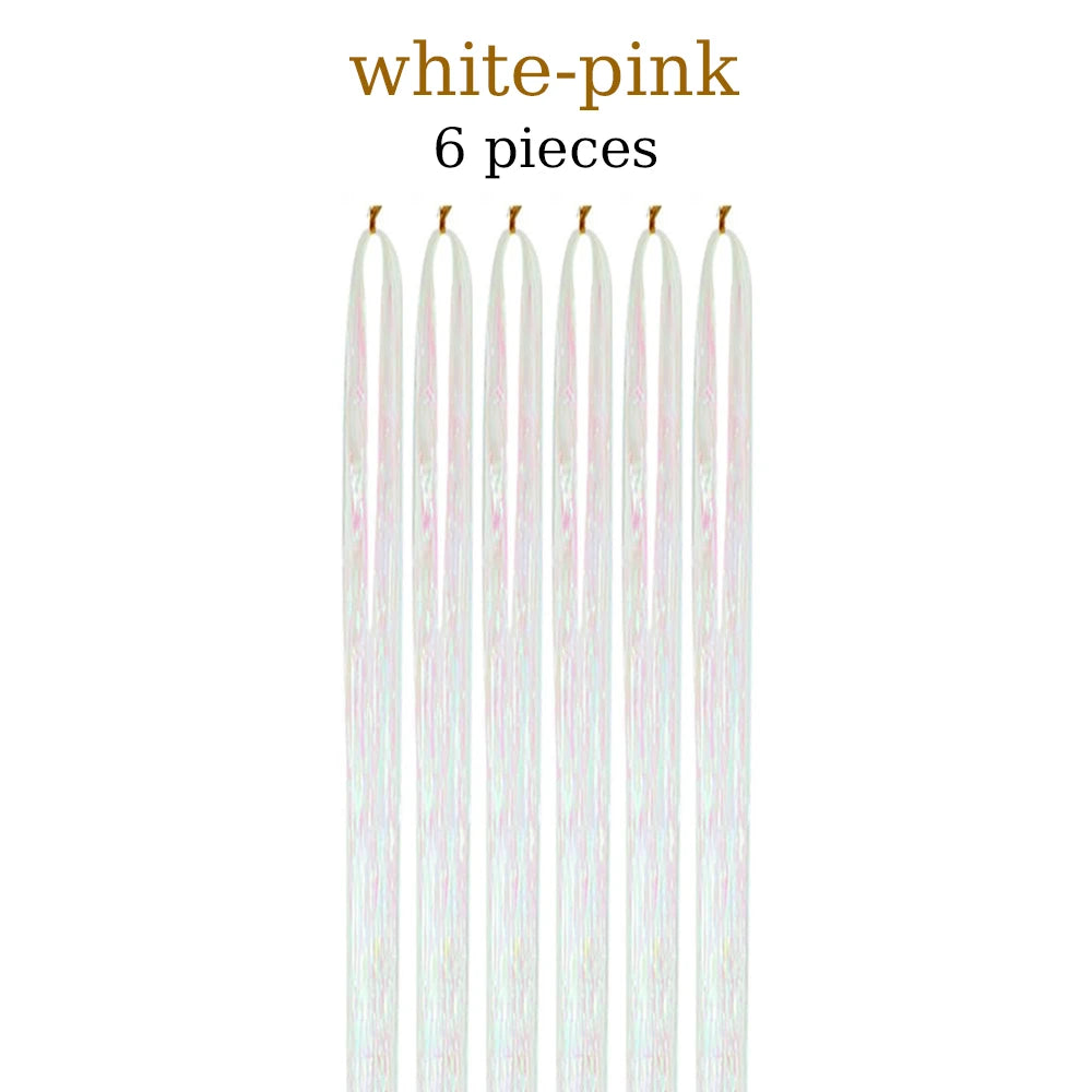 48-Inch Hair Tinsel Kit – 1200 Strands, 12 Colors Sparkling Fairy Hair Extensions with Tool