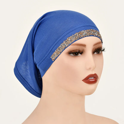 Women’s Modal Cotton Hijab Undercap - Soft Stretchy Diamond Bonnet for Muslim Headscarf & Turban Styling