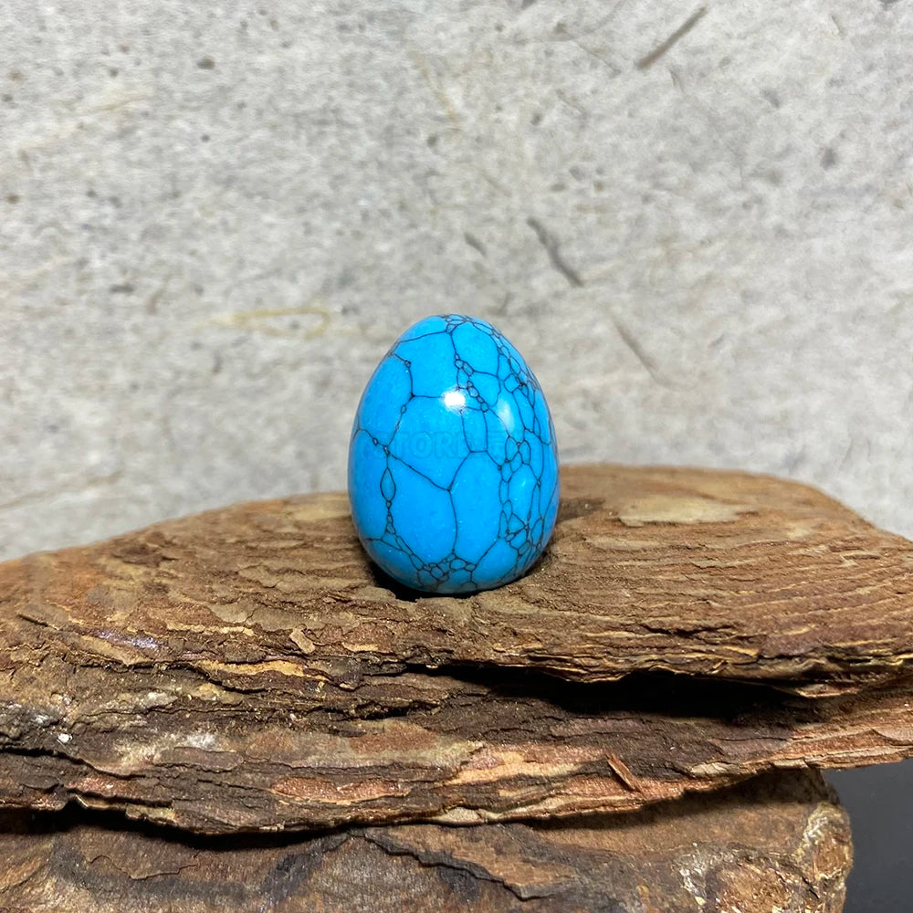 EG1-7 Mini Natural Stone Egg - Polished Meditation Fidget Stone for Stress Relief, Desk Decor, and Gifts