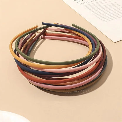 Elegant Non-Slip Toothed Hair Hoop – Thin Plastic Bezel Headband for Women & Girls