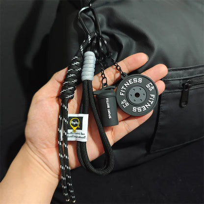 Fitness Keychain - Gym Lover Sports Charm for Workout Bags & Water Bottles