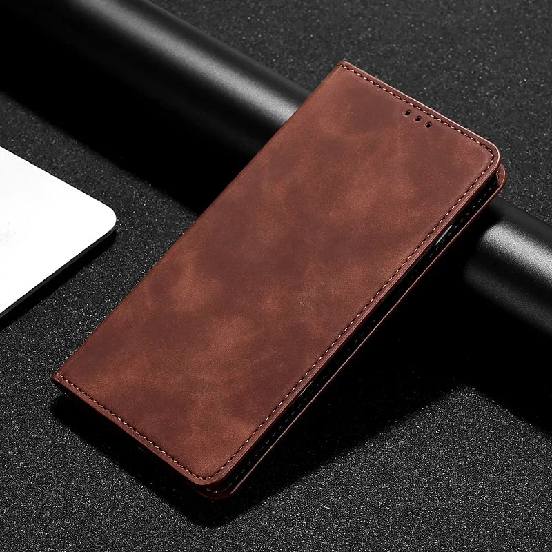 PU Leather Wallet Case for OPPO Realme C Series (C1–C67) – Flip Cover with Card Holder & Stand Function