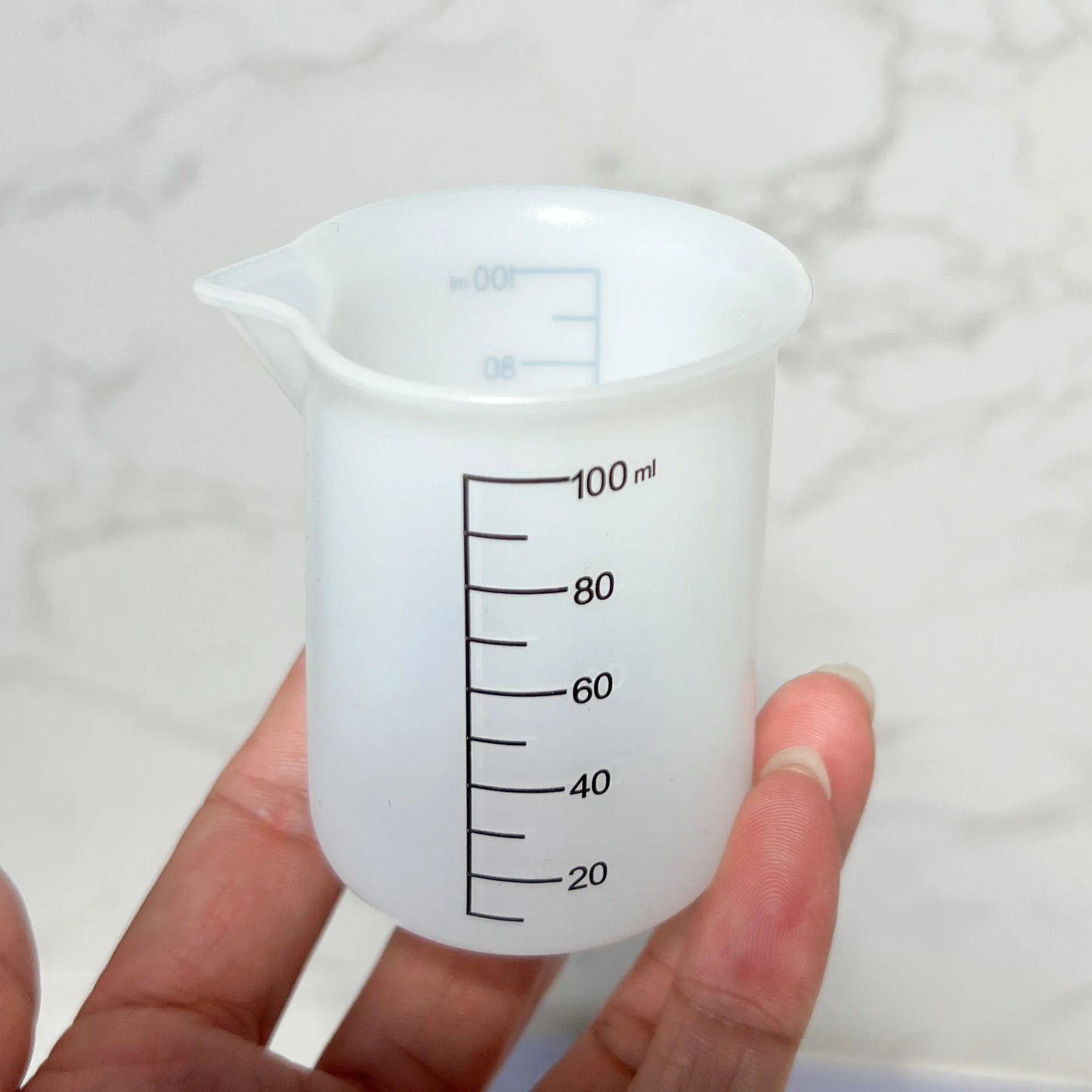 3PCS 100ml Silicone Measuring Cups Set – Dual Scale (ml/oz) Non-Stick Epoxy Resin Mixing Tools for Jewelry Casting & Wax Molds