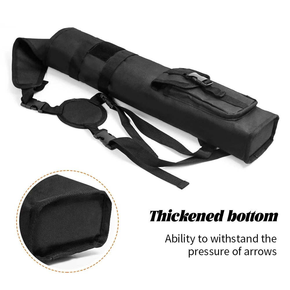 Tactical Archery Quiver with Molle System – Multi-Function Back Arrow Holder Bag with Pockets