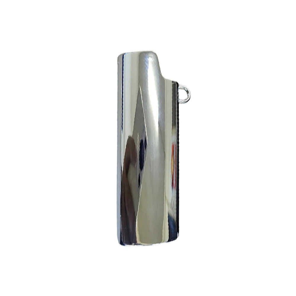 Metal Cowboy Boot Lighter Case - Cute Cat Eye Rhinestone Embroidered Zinc Alloy BIC J6 Sleeve Cover