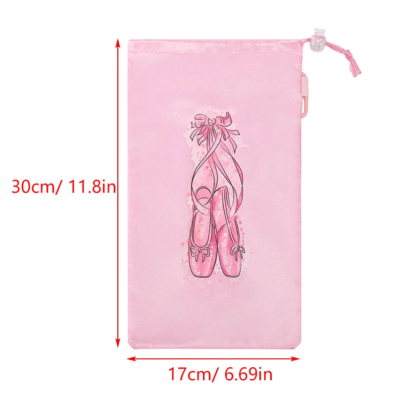 Portable Mesh Dance Bag – Breathable Drawstring Shoe Pouch for Ballet & Dance Storage Organizer