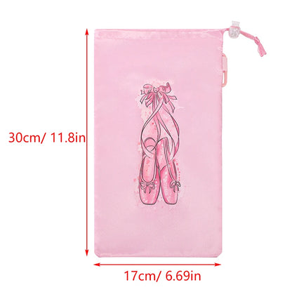 Portable Mesh Dance Bag – Breathable Drawstring Shoe Pouch for Ballet & Dance Storage Organizer