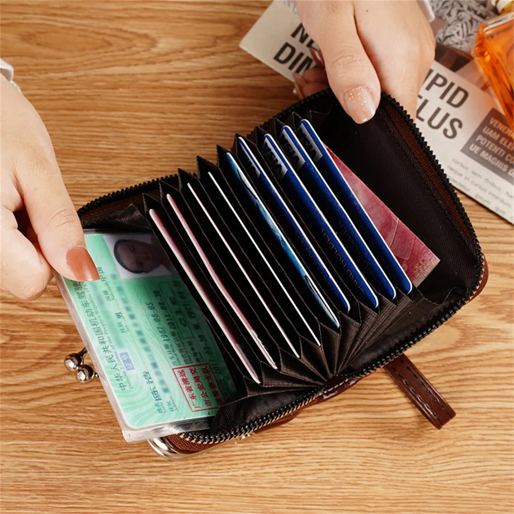 Women’s Fashion Wrist Strap Wallet – Retro Buckle Purse with Large Capacity & Multi Card Slots