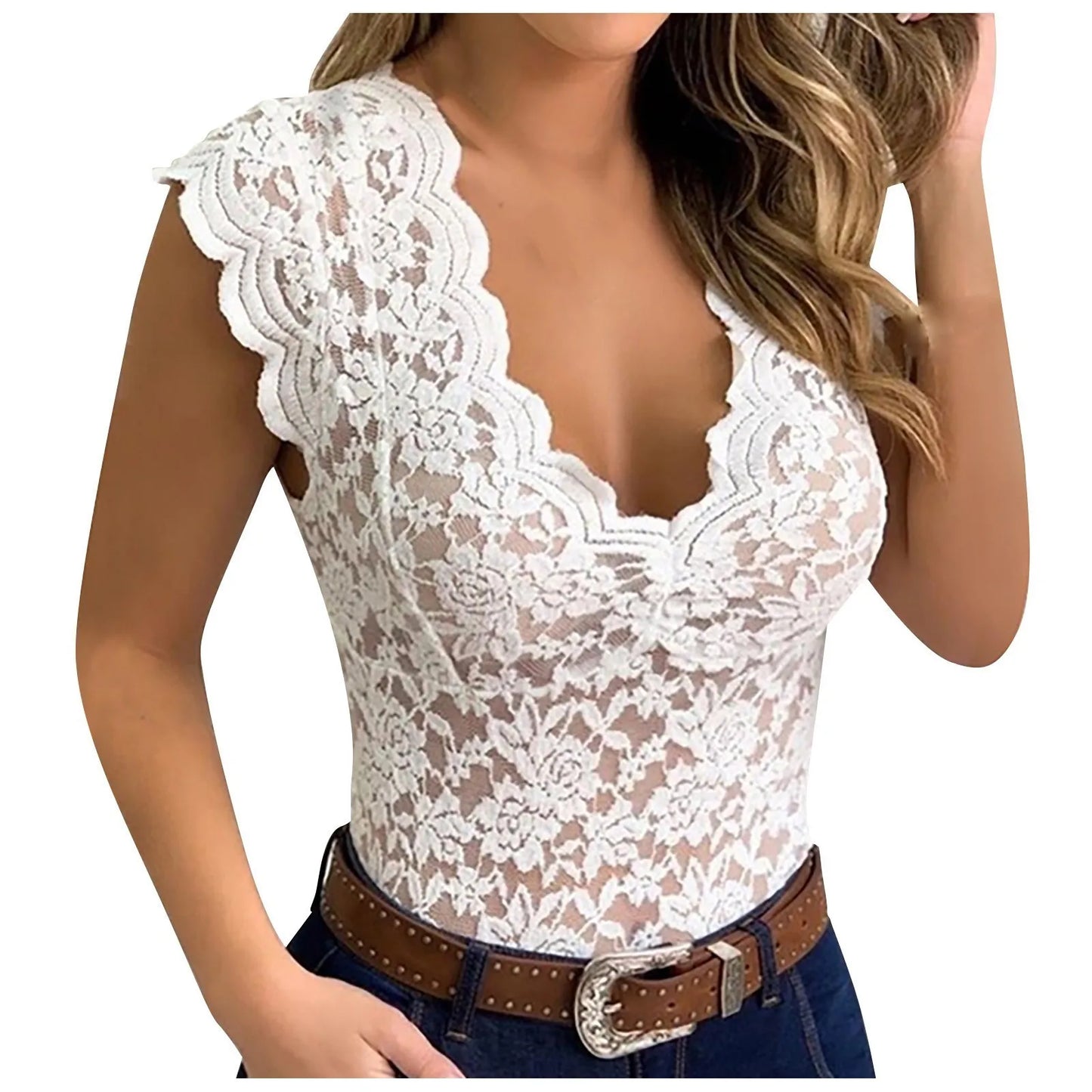 Women’s Lace Camisole Tank Top – Sexy V Neck Summer Bralette Vest in Candy Colors