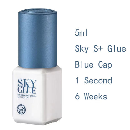 Sky Glue Eyelash Extension Adhesive 5ml – Fast-Drying 0.5s False Lash Glue with Makeup Bag