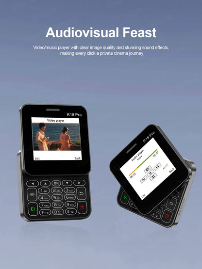 2024 NEW SERVO R18Pro Mini Mobile Phone – 2.4" Rotating Screen, Button Slider, Flashlight, Magic Voice, Dual SIM Standby
