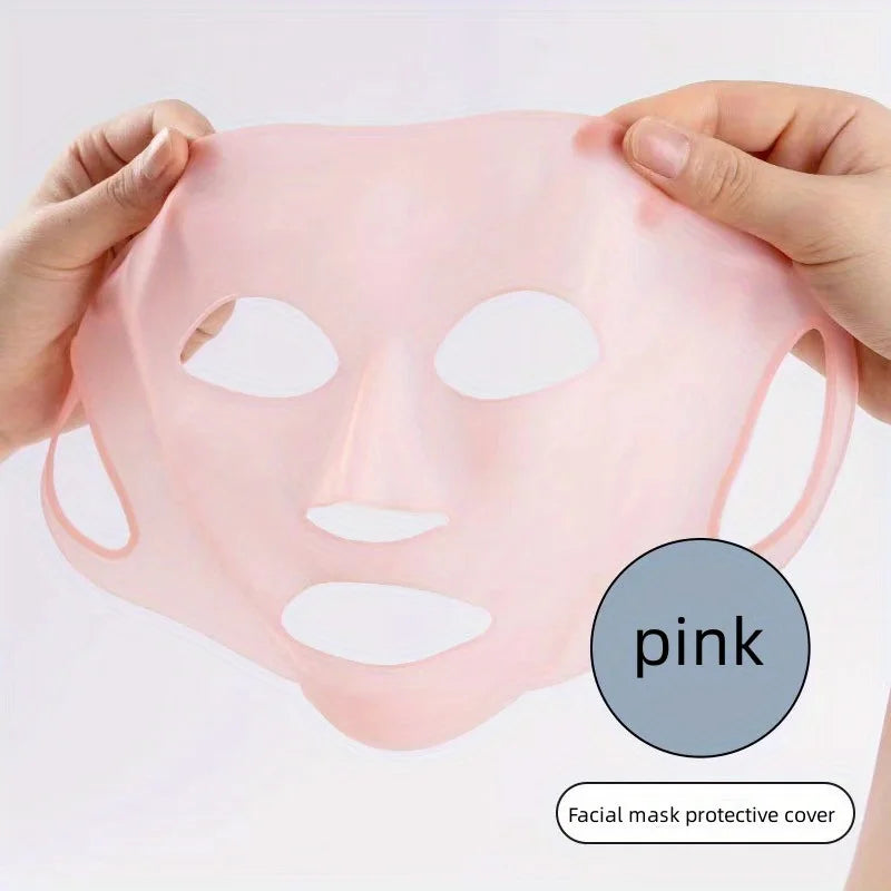 3D Silicone Mask Cover — Reusable Ear-Hanging Facial Tool for Moisturizing & Firming Skin