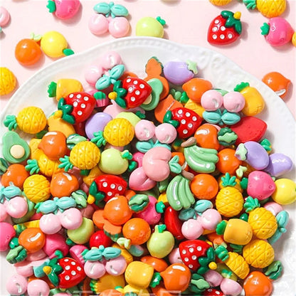 20PCS Kawaii Slime Candy Resin Charms – Cute Flatback Beads for DIY Crafts, Hair Clips, Phone Cases & Scrapbooking