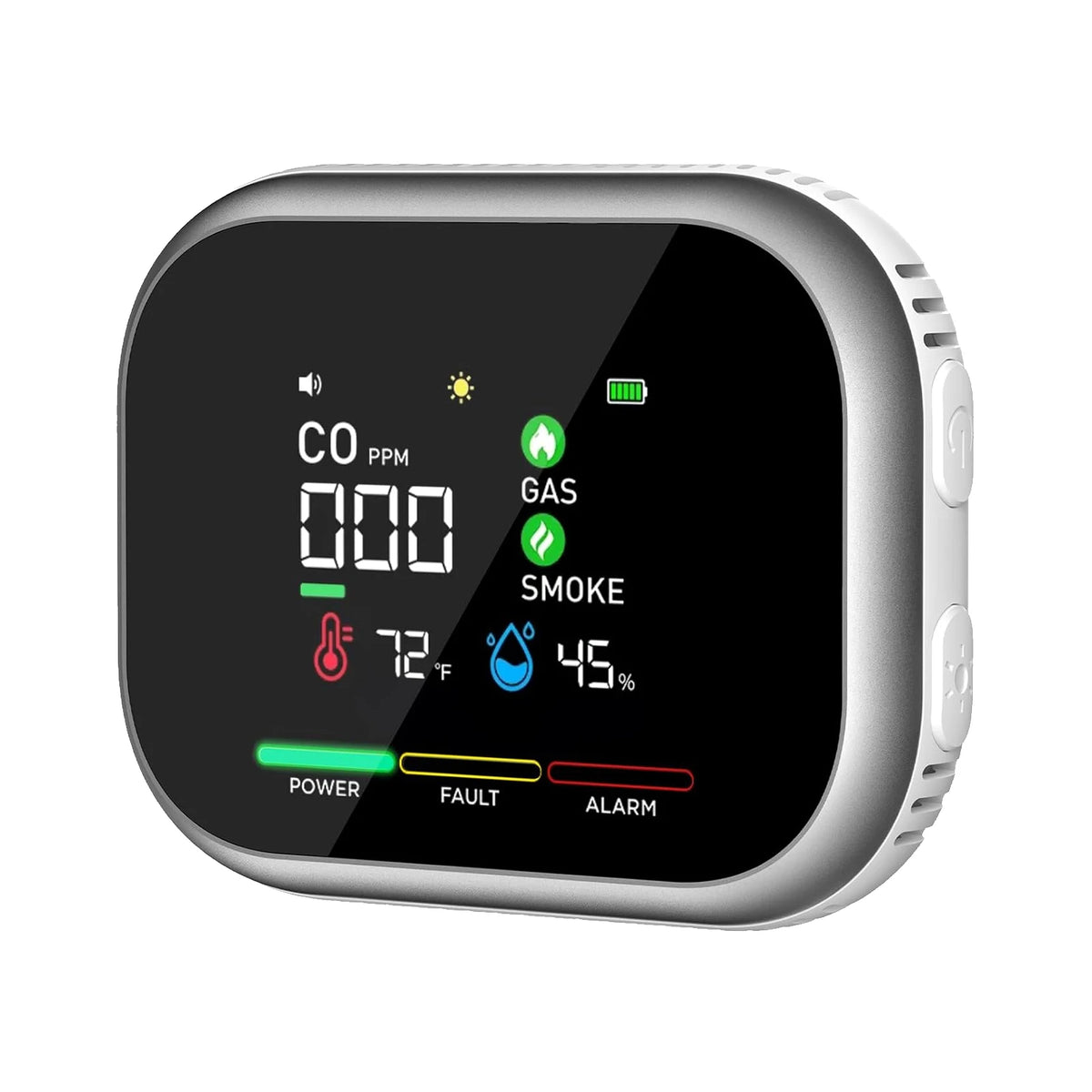 6-in-1 Portable Air Quality Monitor - Indoor CO Detector for Home, RV, Car, Apartment & Travel Use