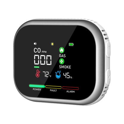 6-in-1 Portable Air Quality Monitor - Indoor CO Detector for Home, RV, Car, Apartment & Travel Use
