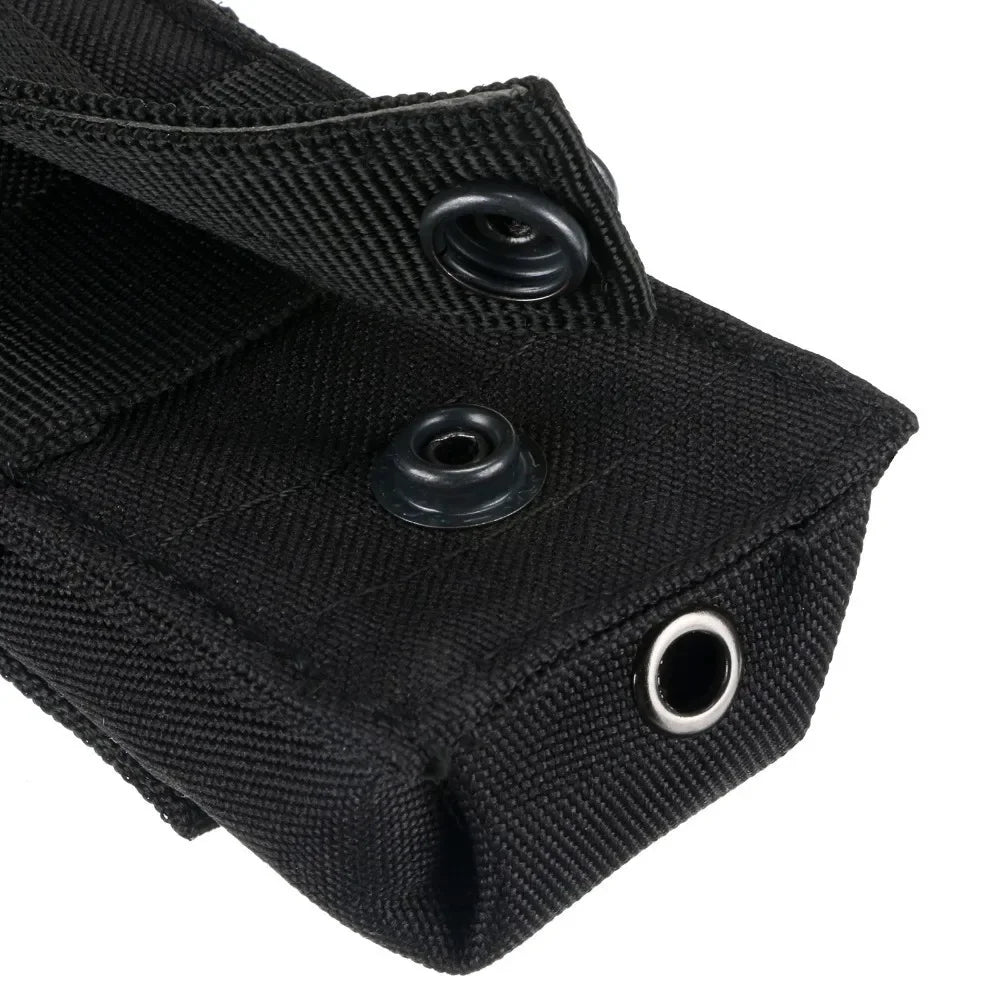 Tactical MOLLE Magazine Pouch - Single Mag Holder with Flashlight & Knife Storage