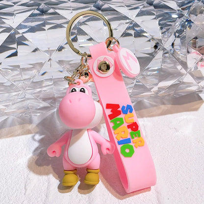 Super Mario Bros Keychain – 27 Cute Cartoon Character Action Figure Toy Doll Gift for Kids