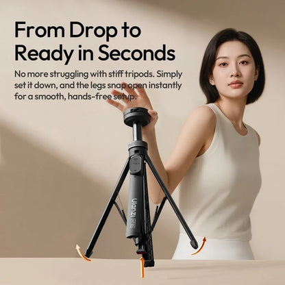 Ulanzi MT85 MagSafe Magnetic Phone Tripod - Dual-Sided Magnetic Selfie Stick with Wireless Remote for Travel & Outdoor Photography