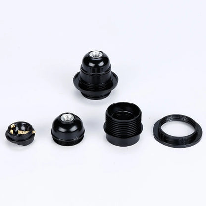 E27 Self-Locking Bakelite Lamp Holder - LED Light Bulb Socket with E14 Cap for Floor & Table Lamps