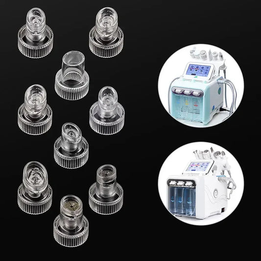 9PCS Hydro Dermabrasion Replacement Tips - H2O Water Oxygen Jet Peel & Hydrafacial Accessories