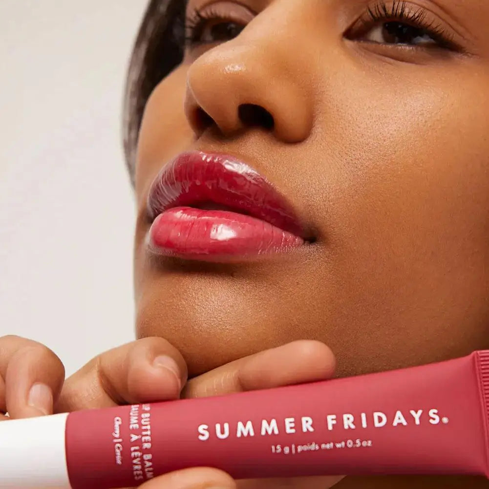 Summer Fridays Vanilla Beige Lip Balm Set – Moisturizing Lip Gloss & Transparent Lipstick with Soft Tube & Mirror
